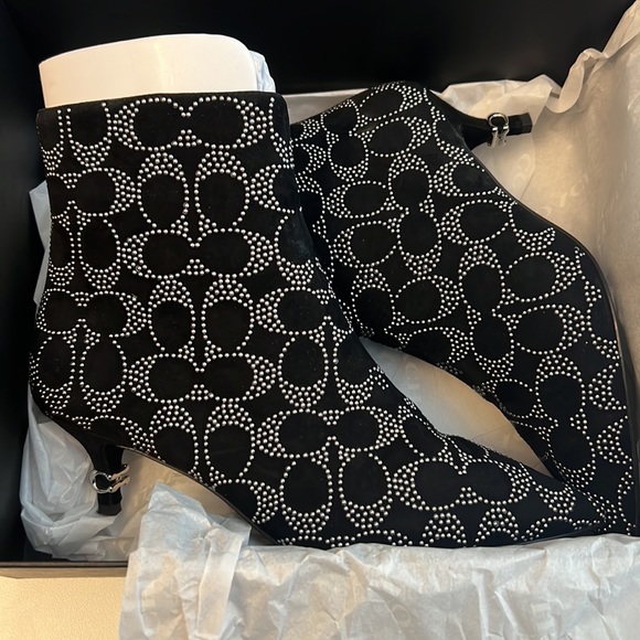 Coach Black Jewel Sig Suede Bte W/Original Bag and Box - Picture 10 of 15